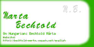 marta bechtold business card