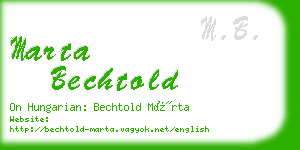 marta bechtold business card